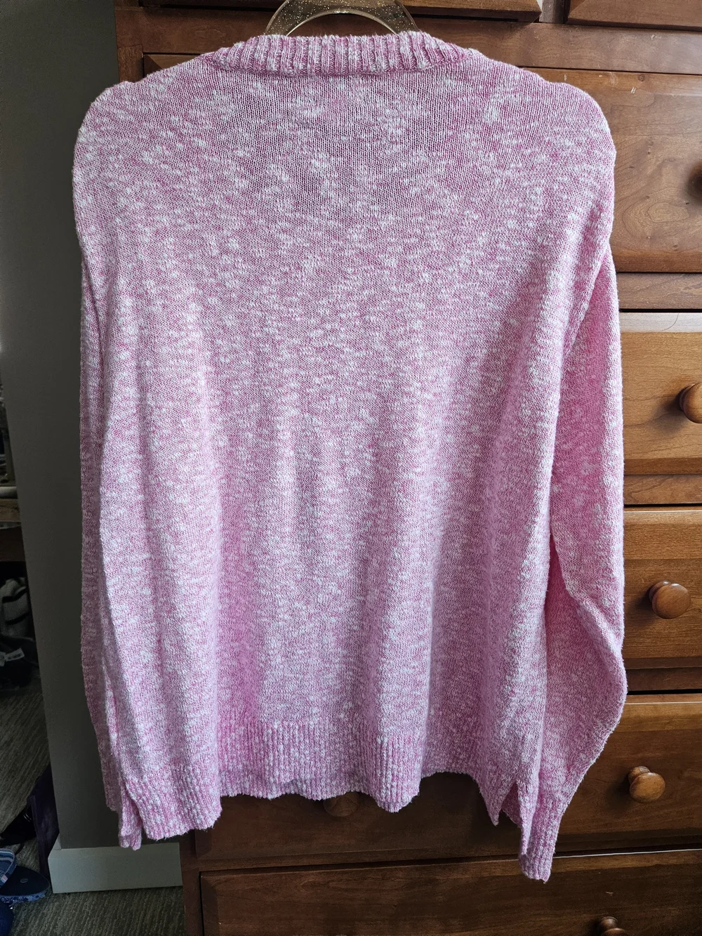 J.Crew Pink Marled Scoopneck Sweater